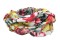 Bandeau cheveu rouge fleuri Bandeau cheveu rouge fleuri