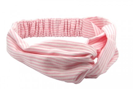 Bandeau cheveux rose pale poudré