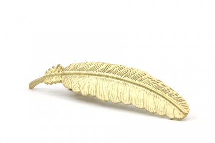 Barrette cheveux feuille dorée en métal