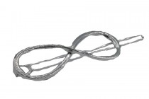 Barrette argent chic Accessoire cheveux rouge