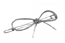 Barrette cheveux noeud argent