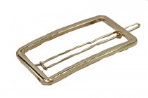 Barrette rectangle d'or