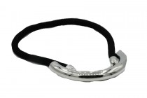 Élastique cheveux fantaisie argent métal