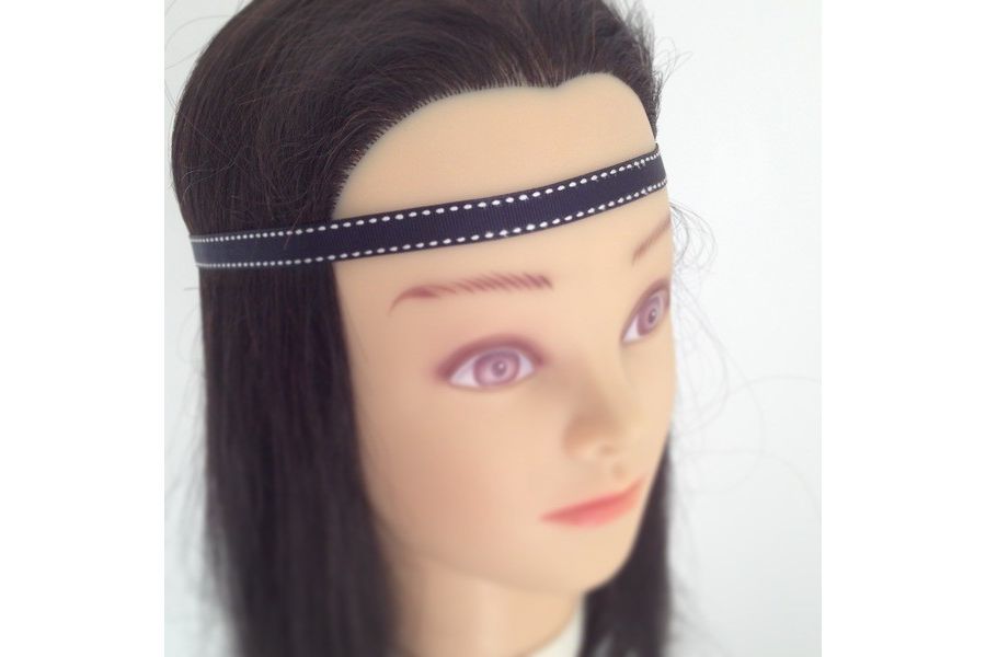 Headband bleu marine et blanc