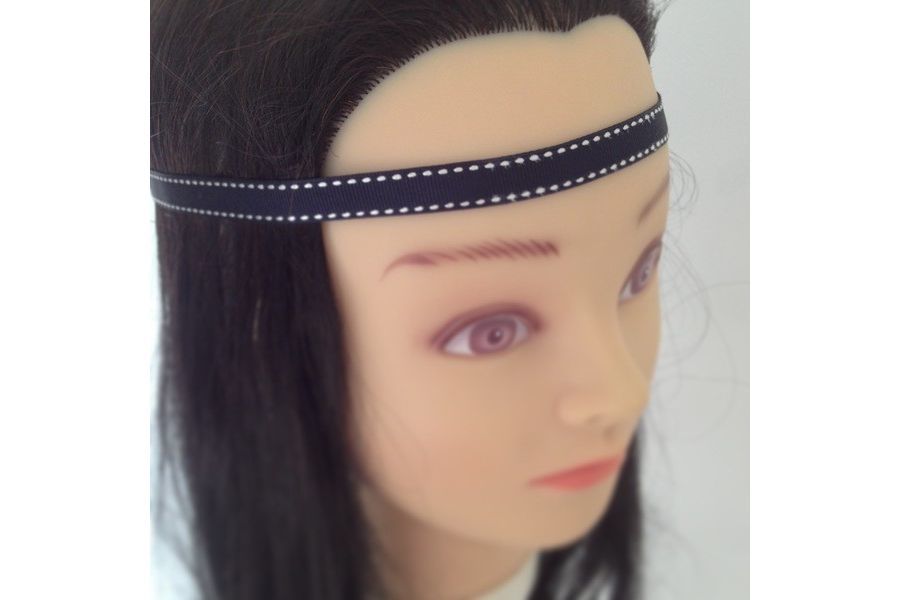 Headband bleu marine et blanc