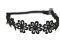  Headband fleurs charbon