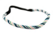 Headband torsade Bleu Bandeau headband tresse Seventies