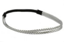 Tresse cheveux argent double