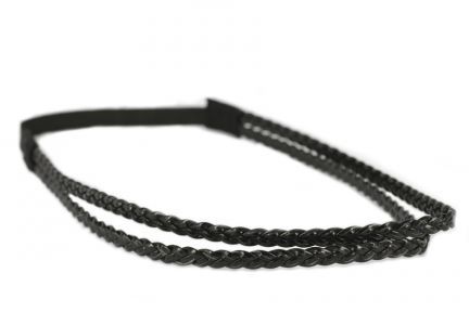 Headband double tresse noir