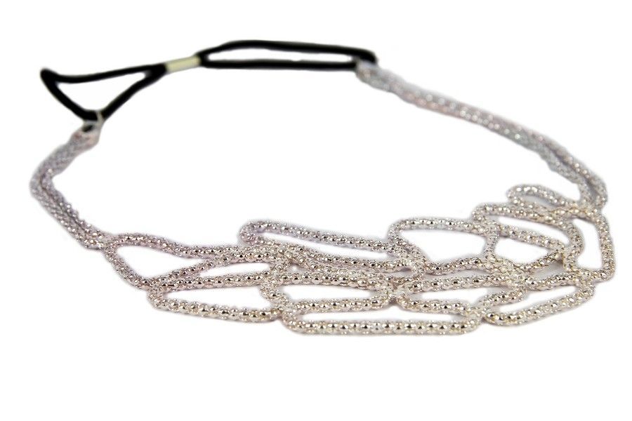 Bandeau De Mariée Perles Et Strass - Accessoire Cheveux élégant Pour Mariage, Cérémonie, Bal De Promo - Coloris Argenté