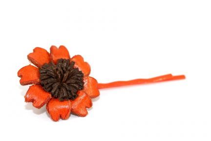 Accessoires cheveux orange pour coiffure