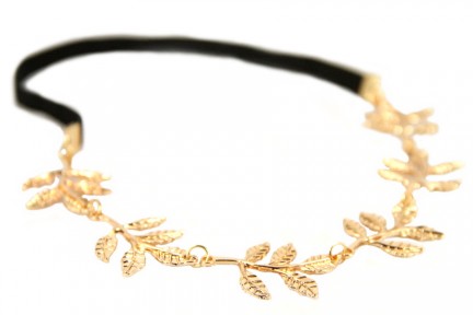 Headband plumes d'or