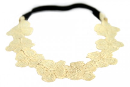 Headband fleurs d'ivoire