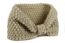 Bandeau en tricot Camel