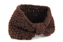 Bandeau en tricot Marron