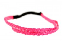 Headband tresse rose fluo