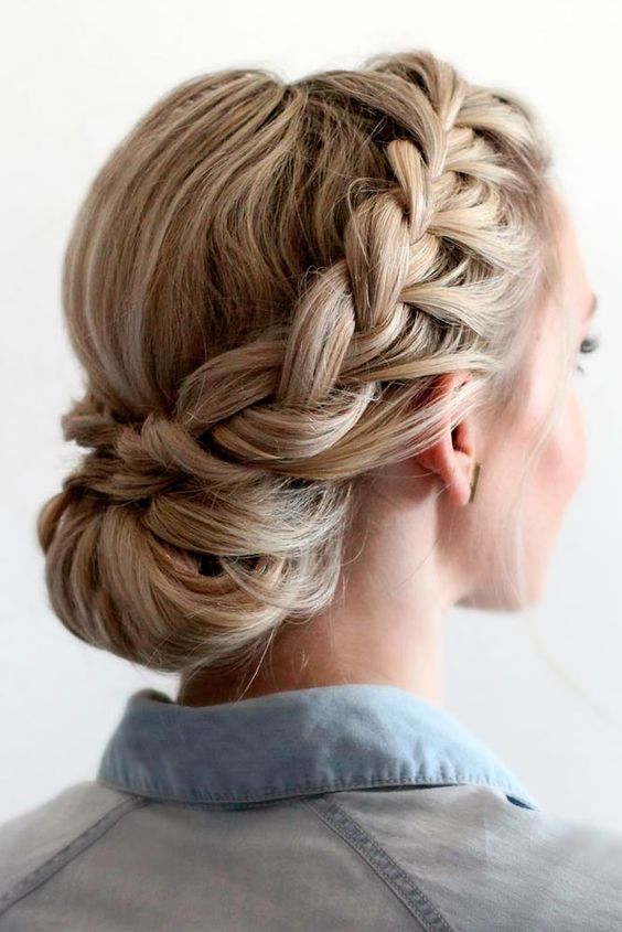  Coiffure  mariage  tresse 