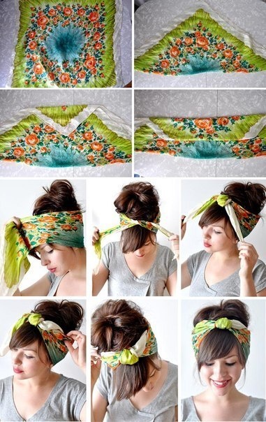 foulard noeud cheveux