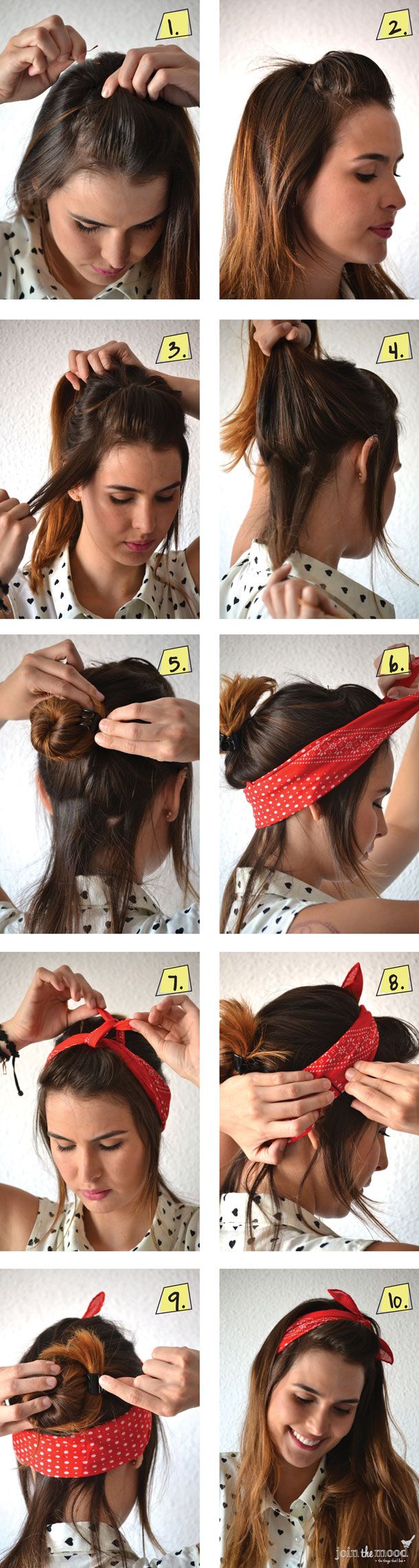 idee coiffure avec bandana