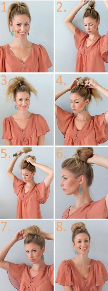 comment faire un chignon haut