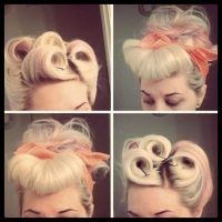 Mettre, porter nouer foulard cheveux pin up