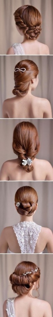 Coiffures faciles cheveux longs mariage