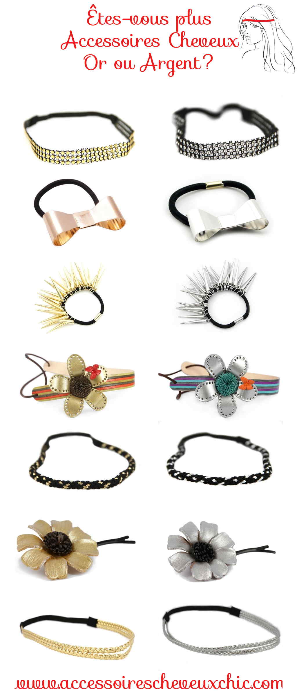 êtes vous plutôt accessoires cheveux argent ou or?