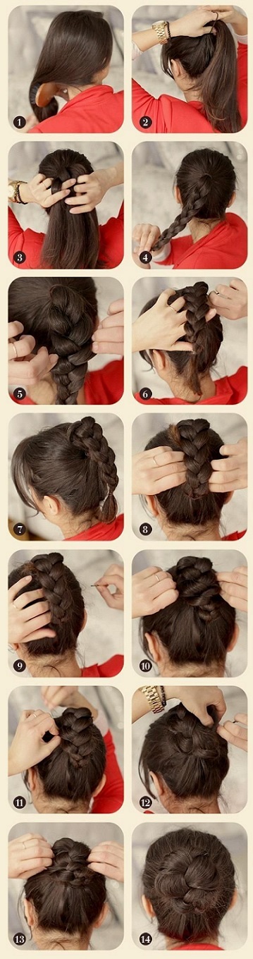 faire chignon style tresse epi