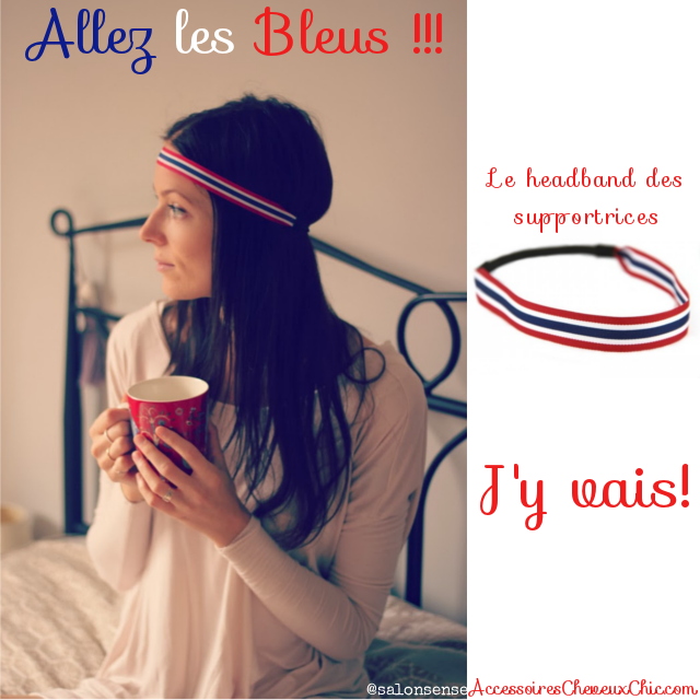 Le headband cheveux bleu blanc rouge des supportrices de l'équipe de france