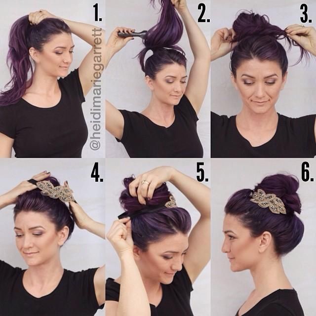 headband autour du chignon