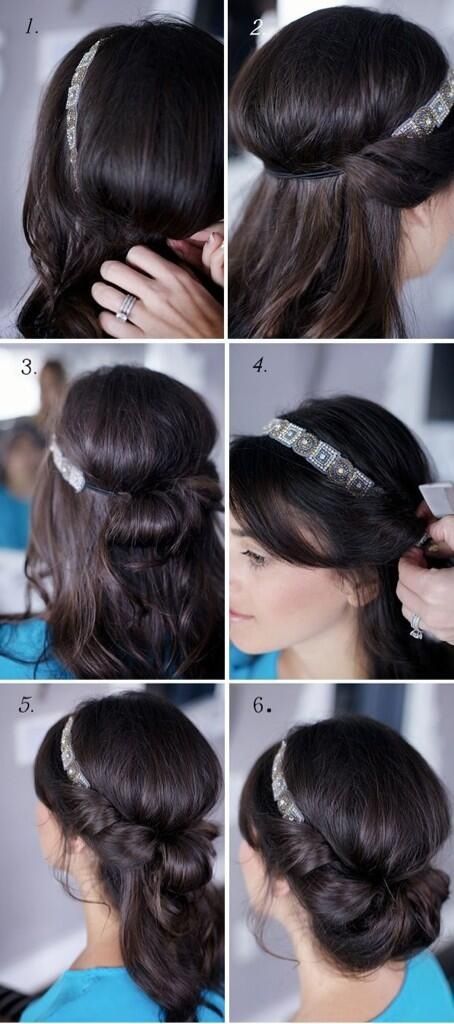 tuto coiffure chignon bandeau