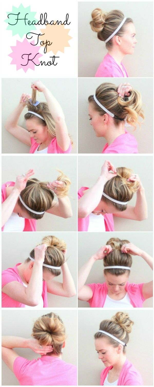 tuto coiffure chignon headband