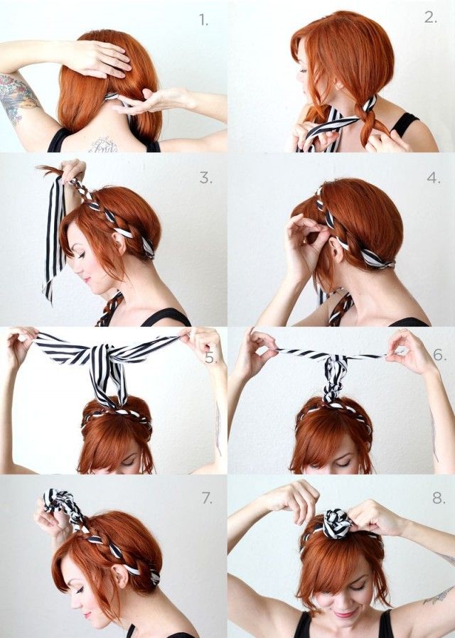 Tuto tresse avec foulard