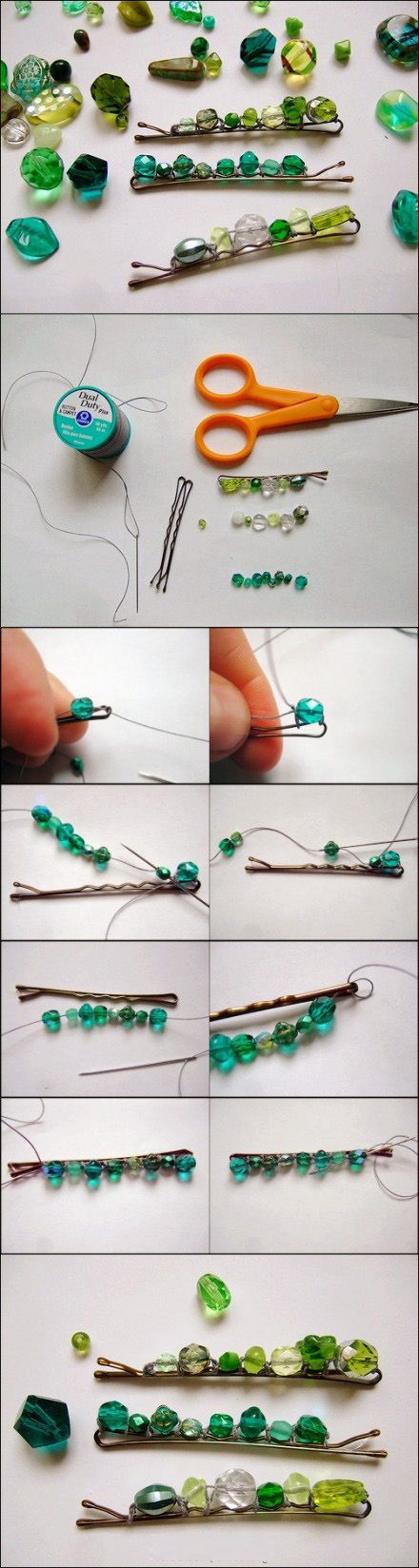 fabriquer barrette pince cheveux tuto DIY