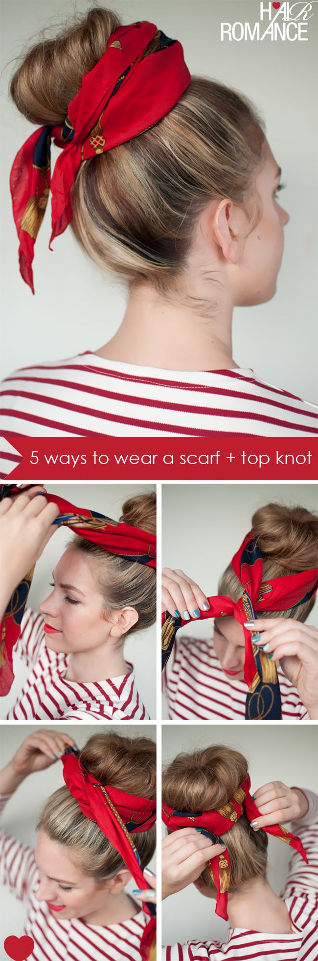 tuto chignon foulard coiffure