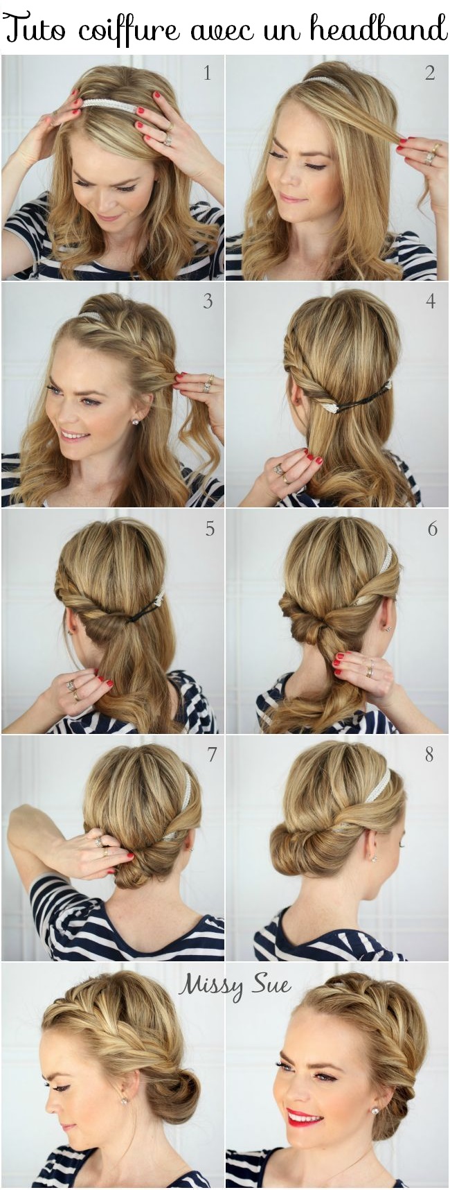 tuto coiffure avec headband