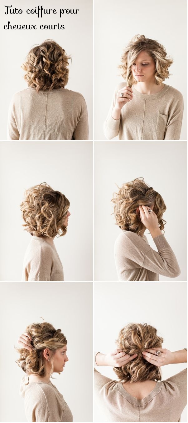 tuto coiffure femme cheveux courts