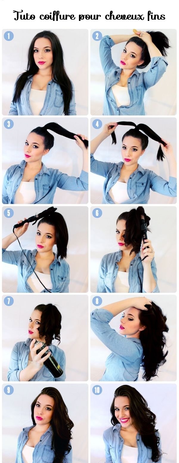 tuto coiffure pour cheveux fins