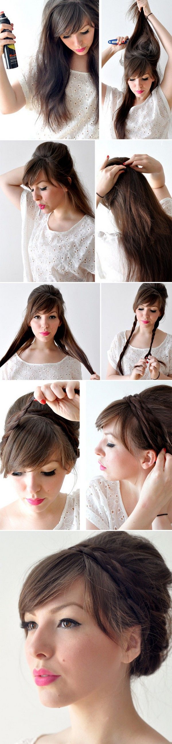 Tuto coiffure avec frange