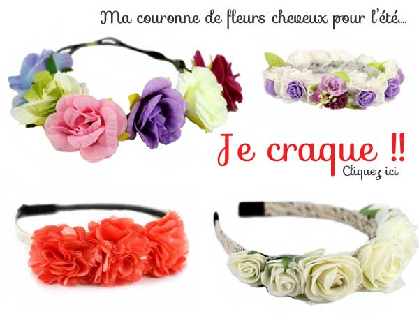 selection couronne de fleurs cheveux ete